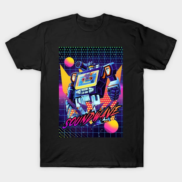 decepticon soundwave 80's theme T-Shirt by 10thstreet